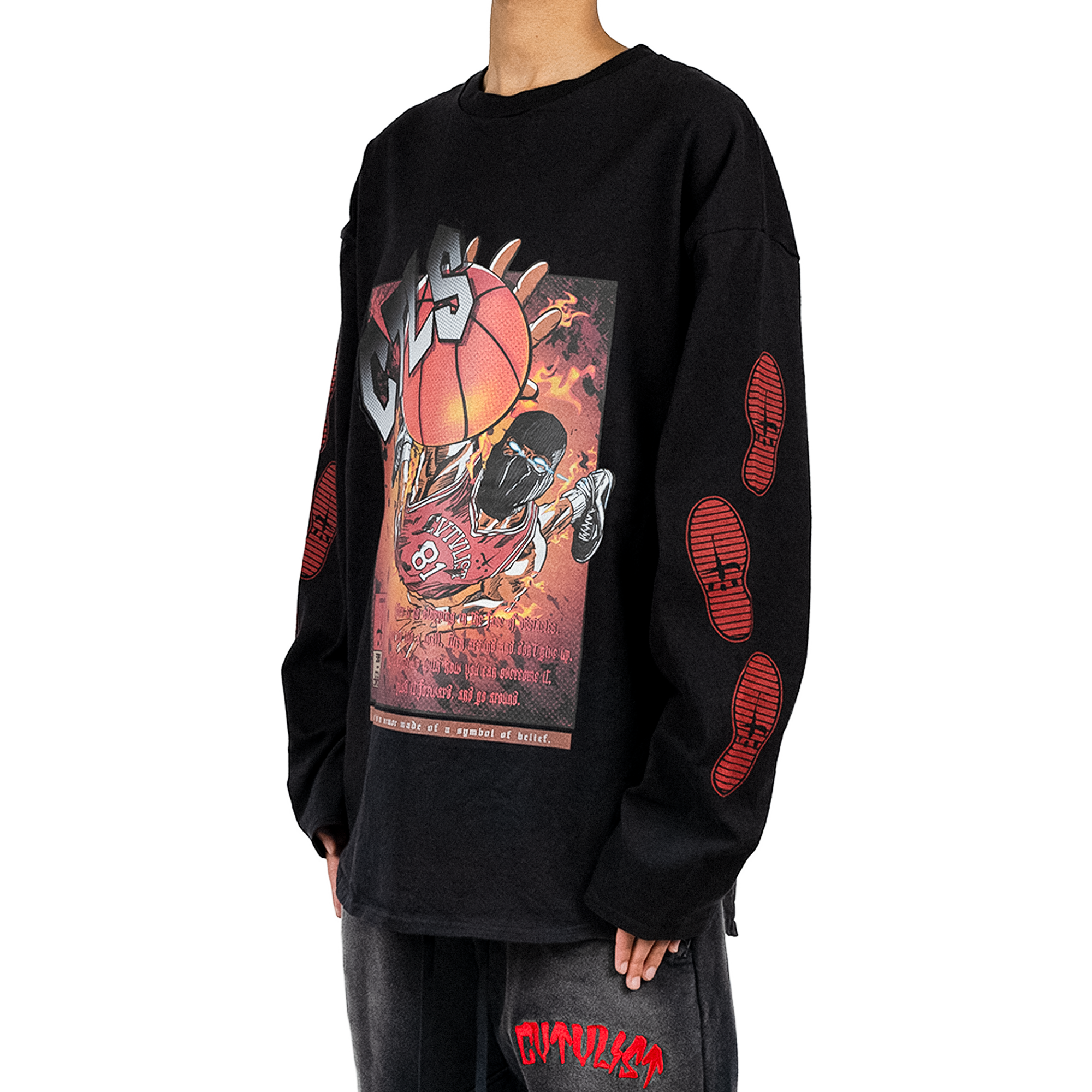 Basket Ball Comics Longsleeve Tee