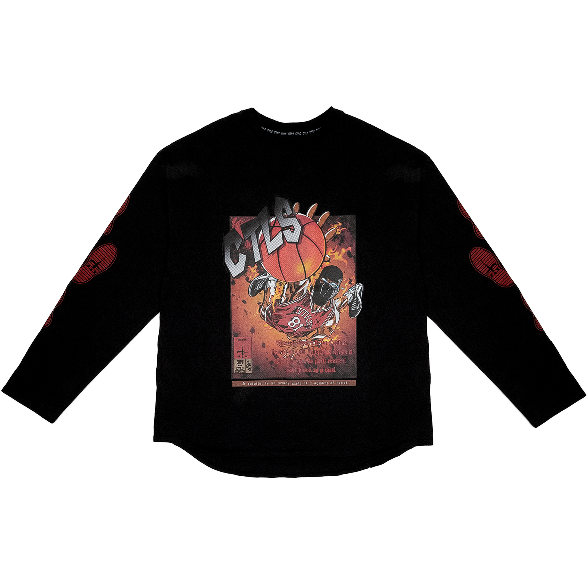 Basket Ball Comics Longsleeve Tee