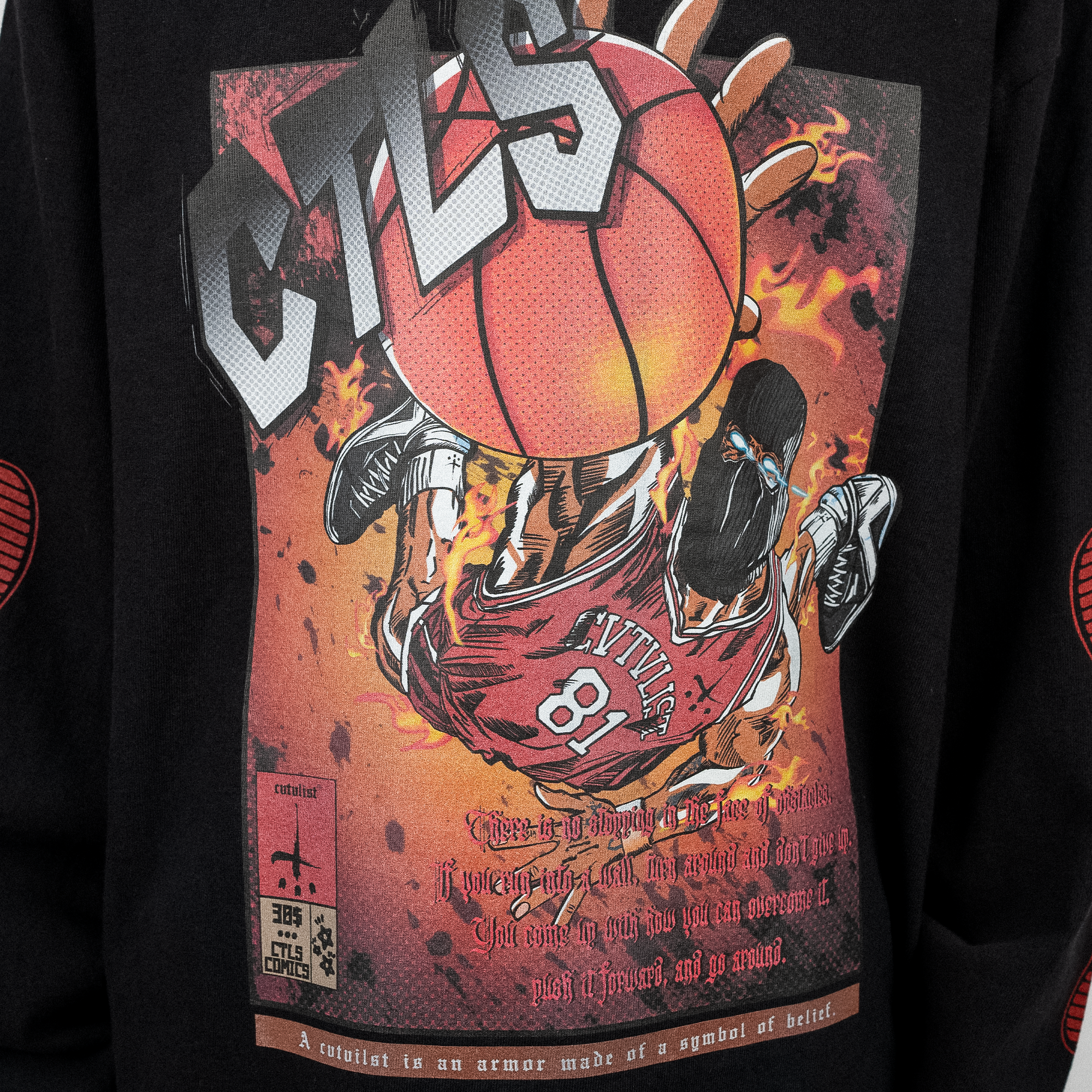 Basket Ball Comics Longsleeve Tee Basket Ball Comics Longsleeve Tee