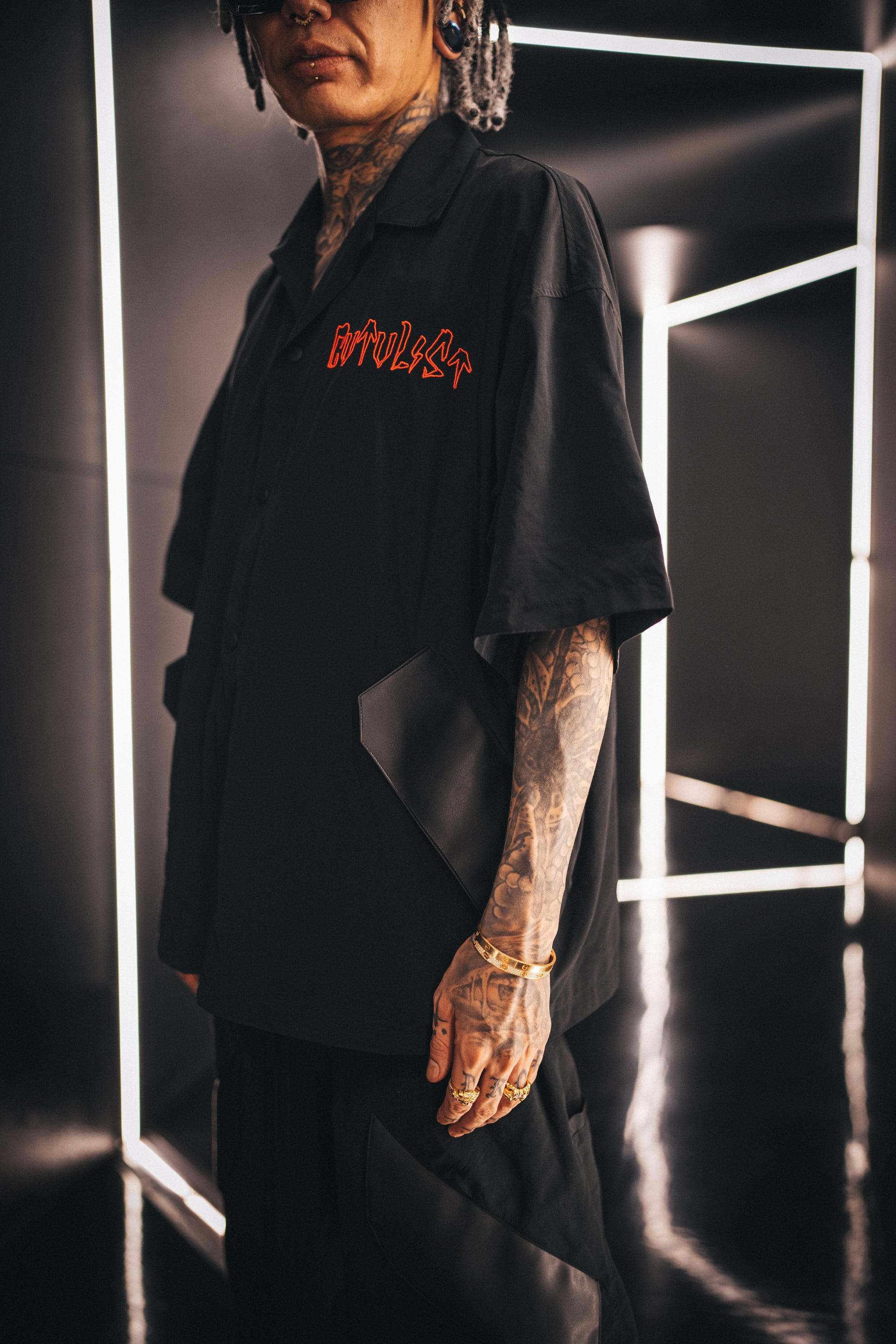 Vegan Leather Pocket Shirt