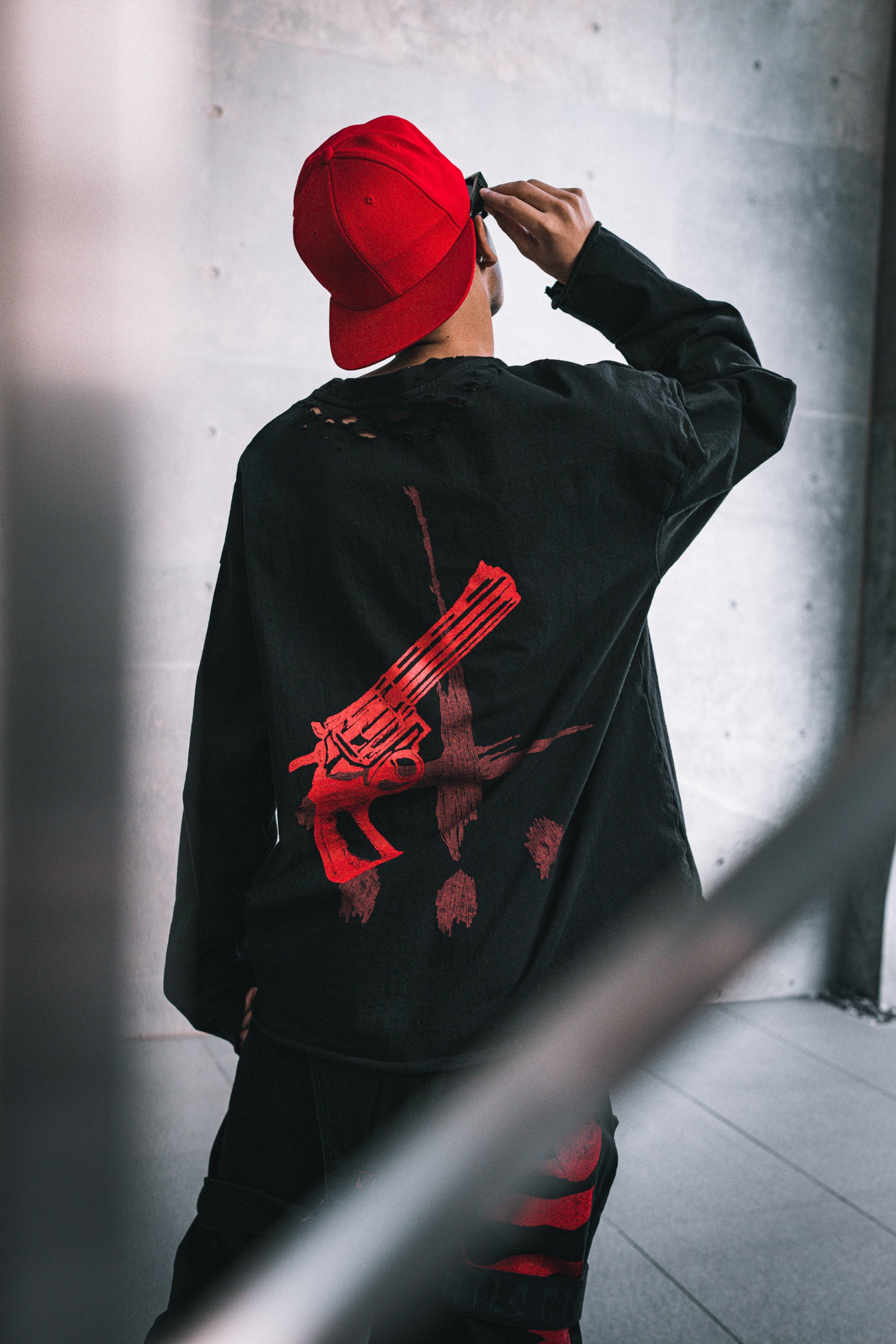 "TIES" Destroyed Longsleeve Tee