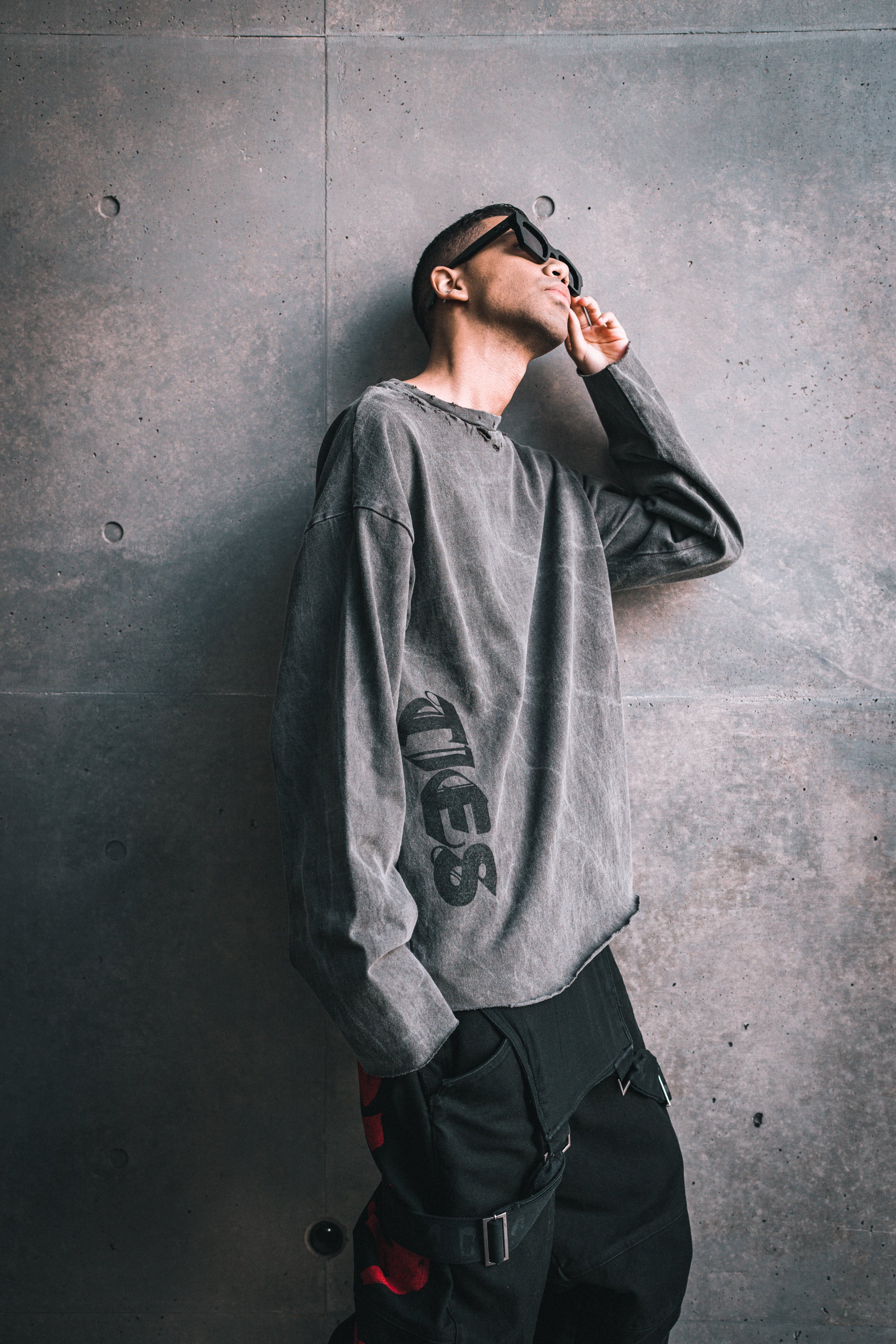 "TIES" Destroyed Longsleeve Tee