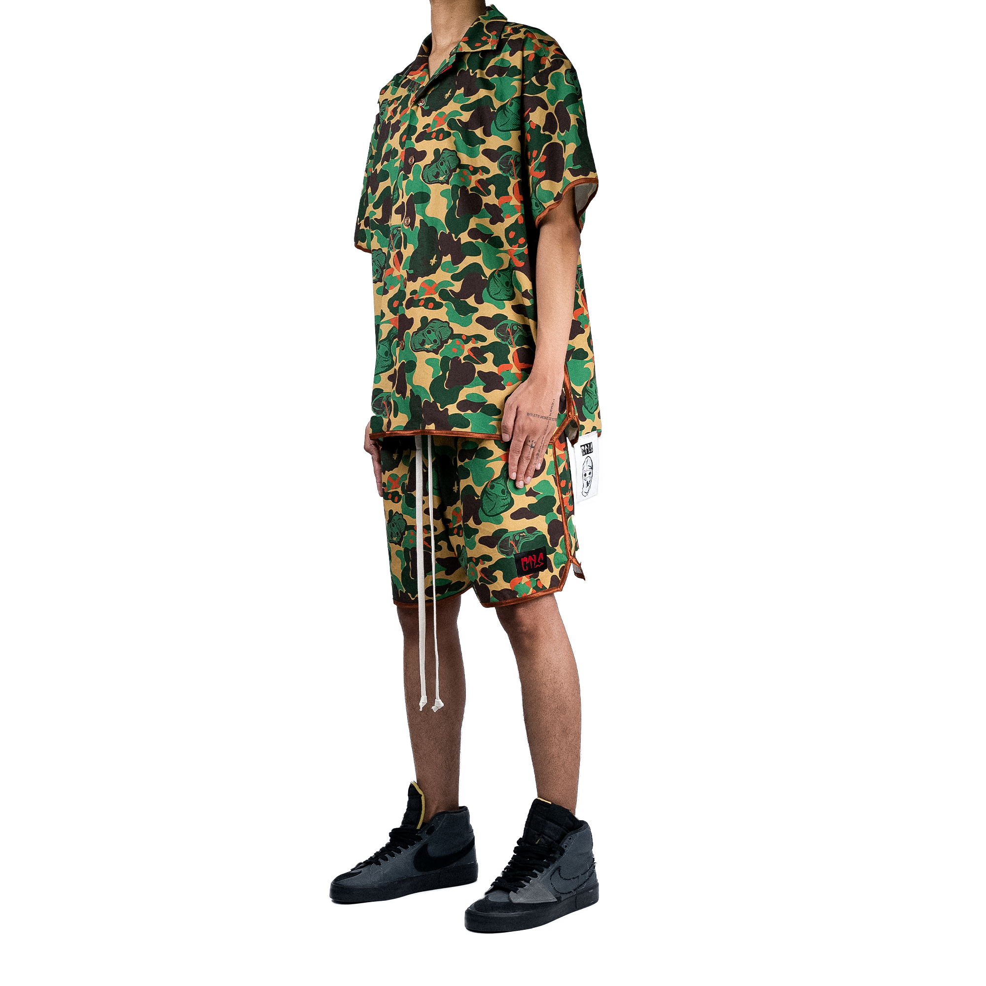 "CREW" Camo Short Sleeve Shirt