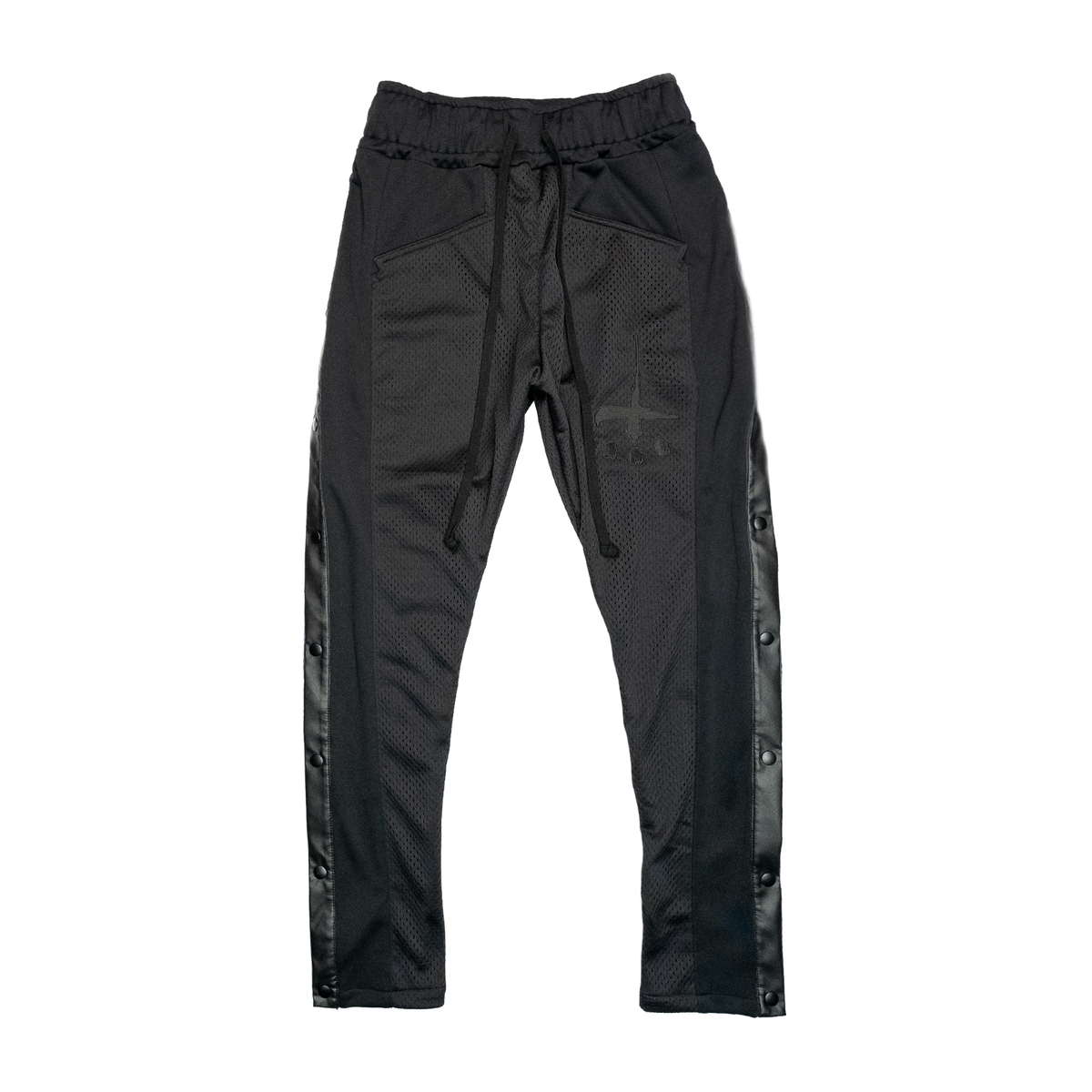 Vegan Leather Side Snap Pants