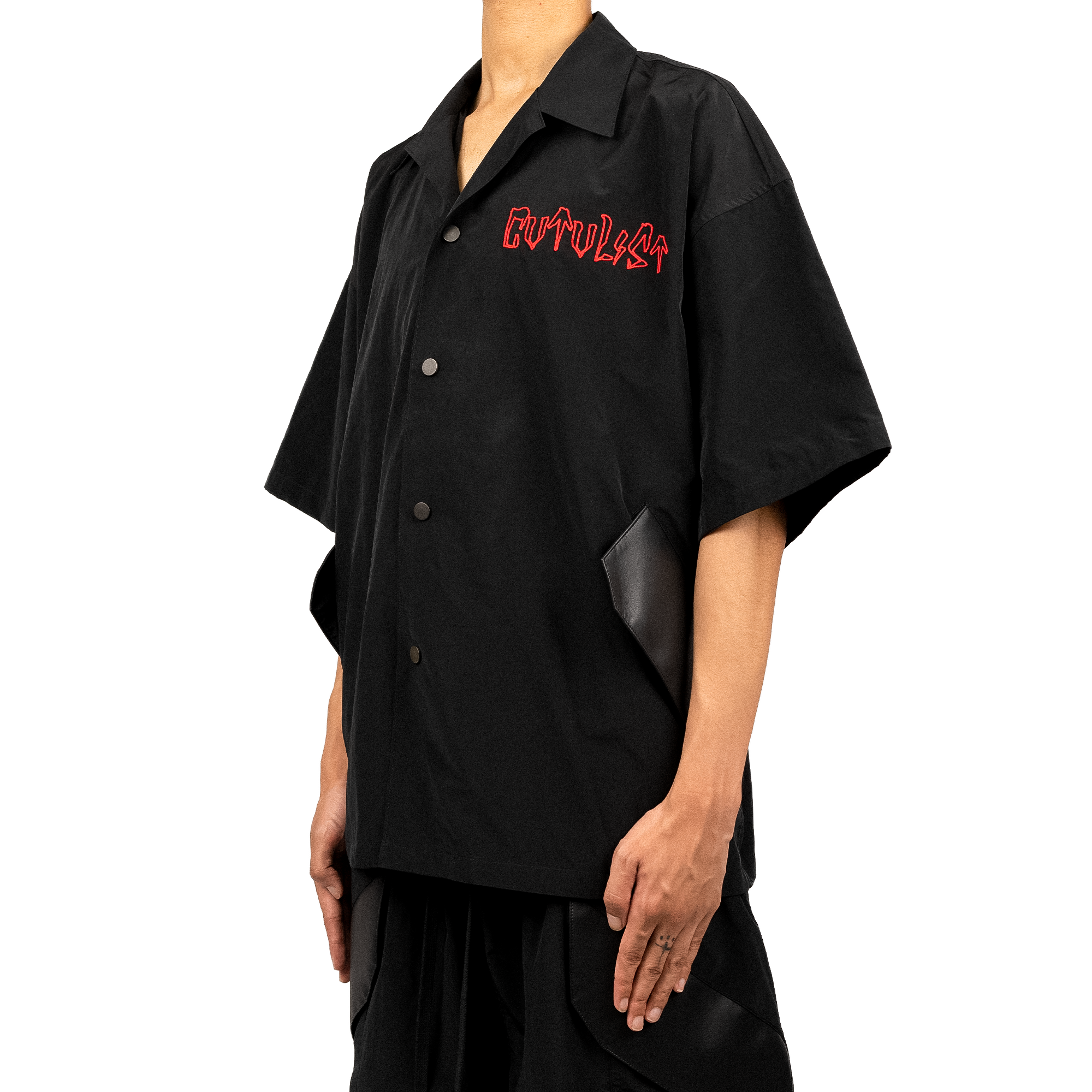 Vegan Leather Pocket Shirt