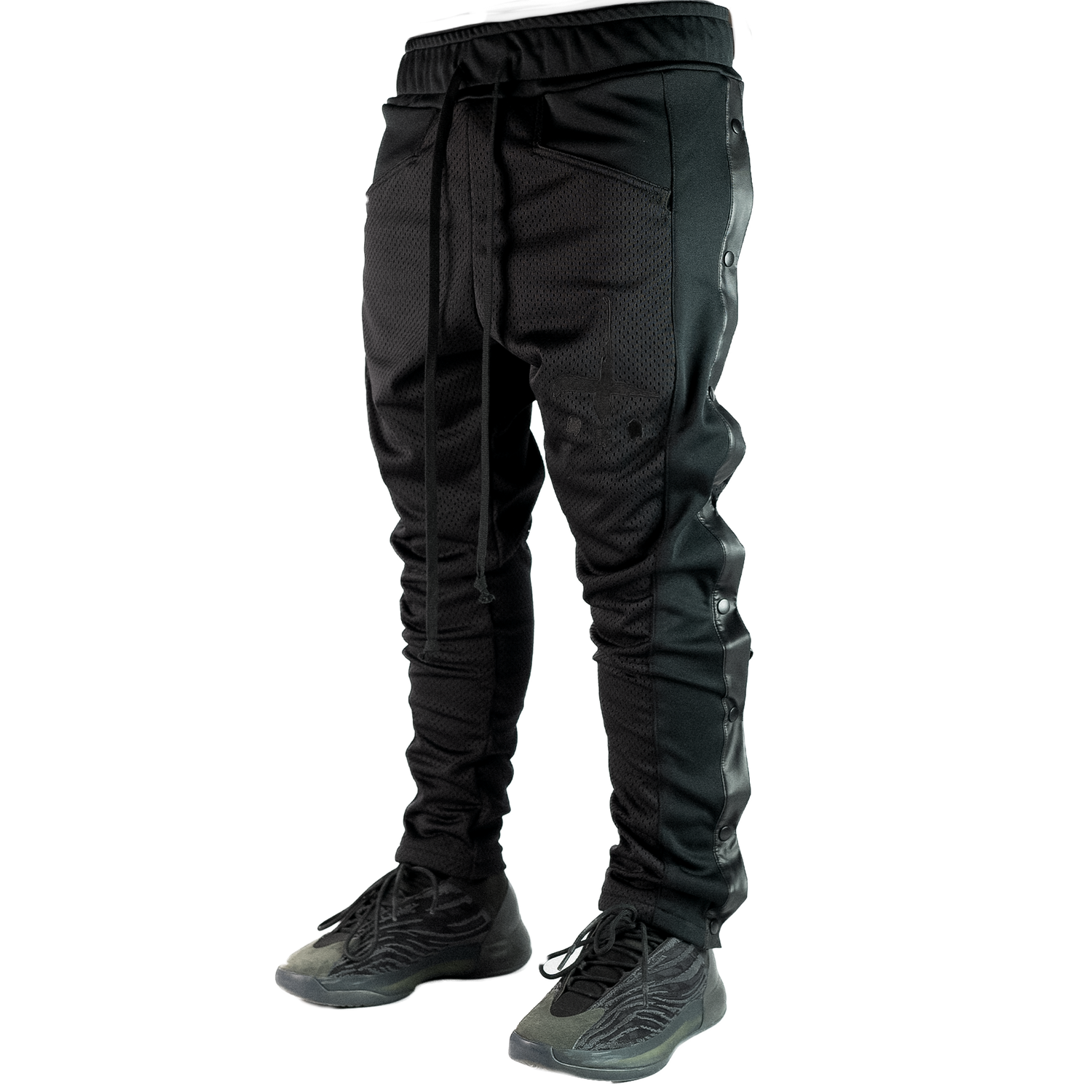Vegan Leather Side Snap Pants