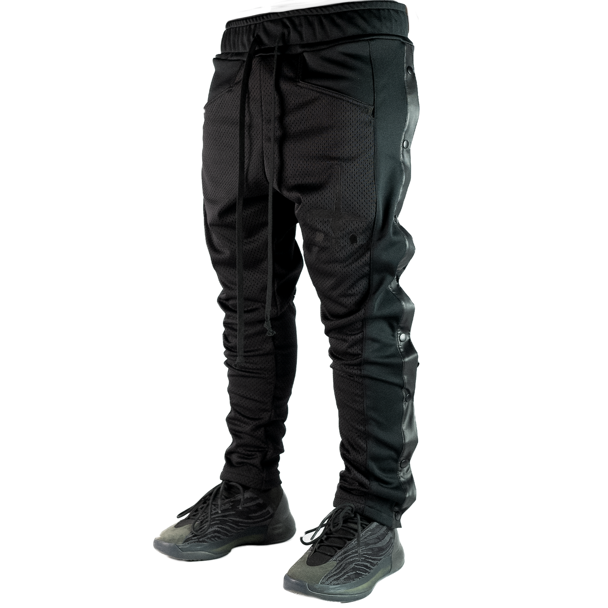 Vegan Leather Side Snap Pants